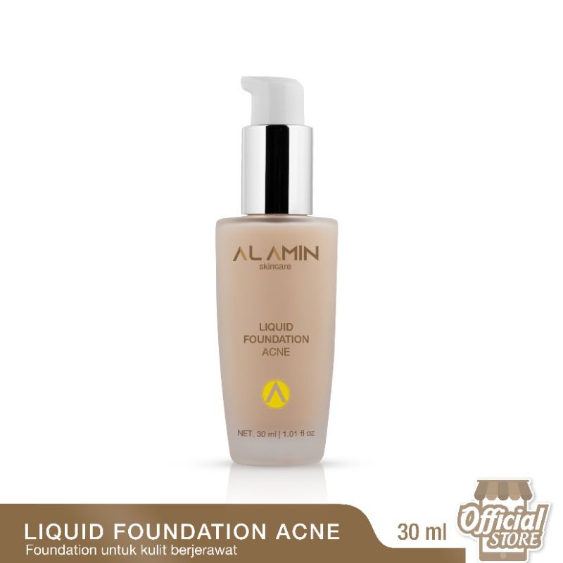 Alamin Liquid Foundtion Acne  | Base Makeup/Kulit Berjerawat/Bekas/Jerawat/ToneUP  |