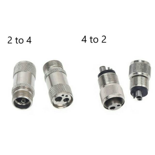 Konektor connector handpiece connector 4 ke 2 atau 2 ke 4 highspeed high speed hand piece ALICE DENTAL