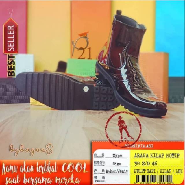 Sepatu PDH cowok polisi /security / TNI