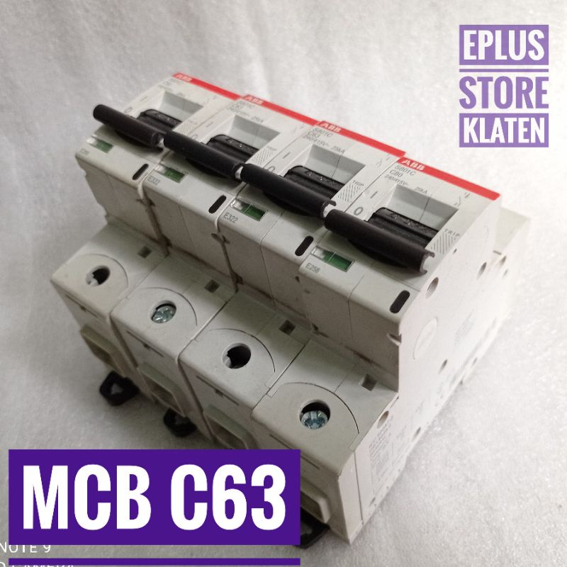 MCB ABB S801C C63 original miniature circuit breaker 63A 25kA MB6