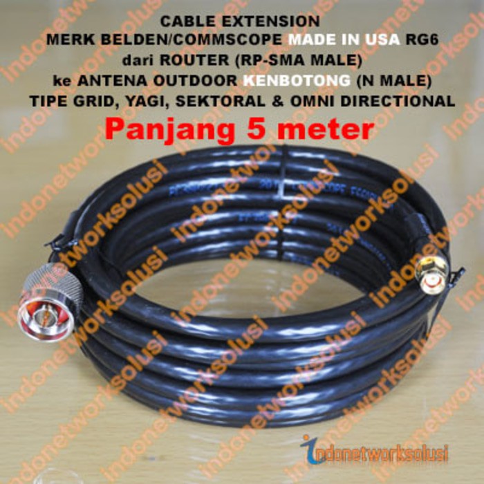 KENBOTONG CABEL EXTENSION COMMSCOPE ke outdoor ANTENA GRID SEKTORAL YAGI OMNI 5m