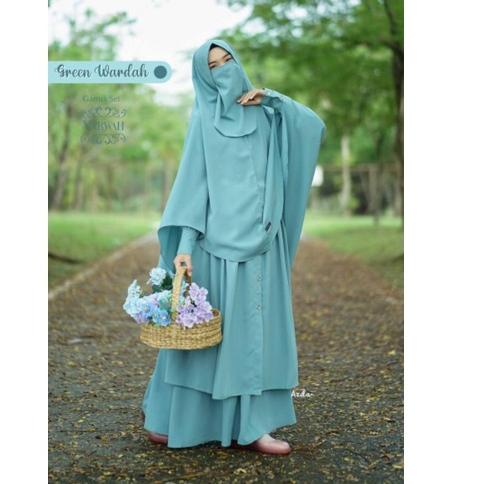 Langsung Beliii.. Gamis Muslimah MARWAH SET (Gamis + Khimar+cadar) by Azda