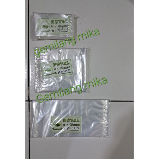 plastik PP bening tebal 0.3 isi 250gram