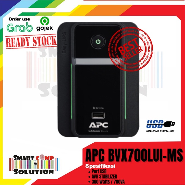 UPS APC BVX700 700VA 360W - BVX700LUI-MS / BVX700LUIMS USB Charge