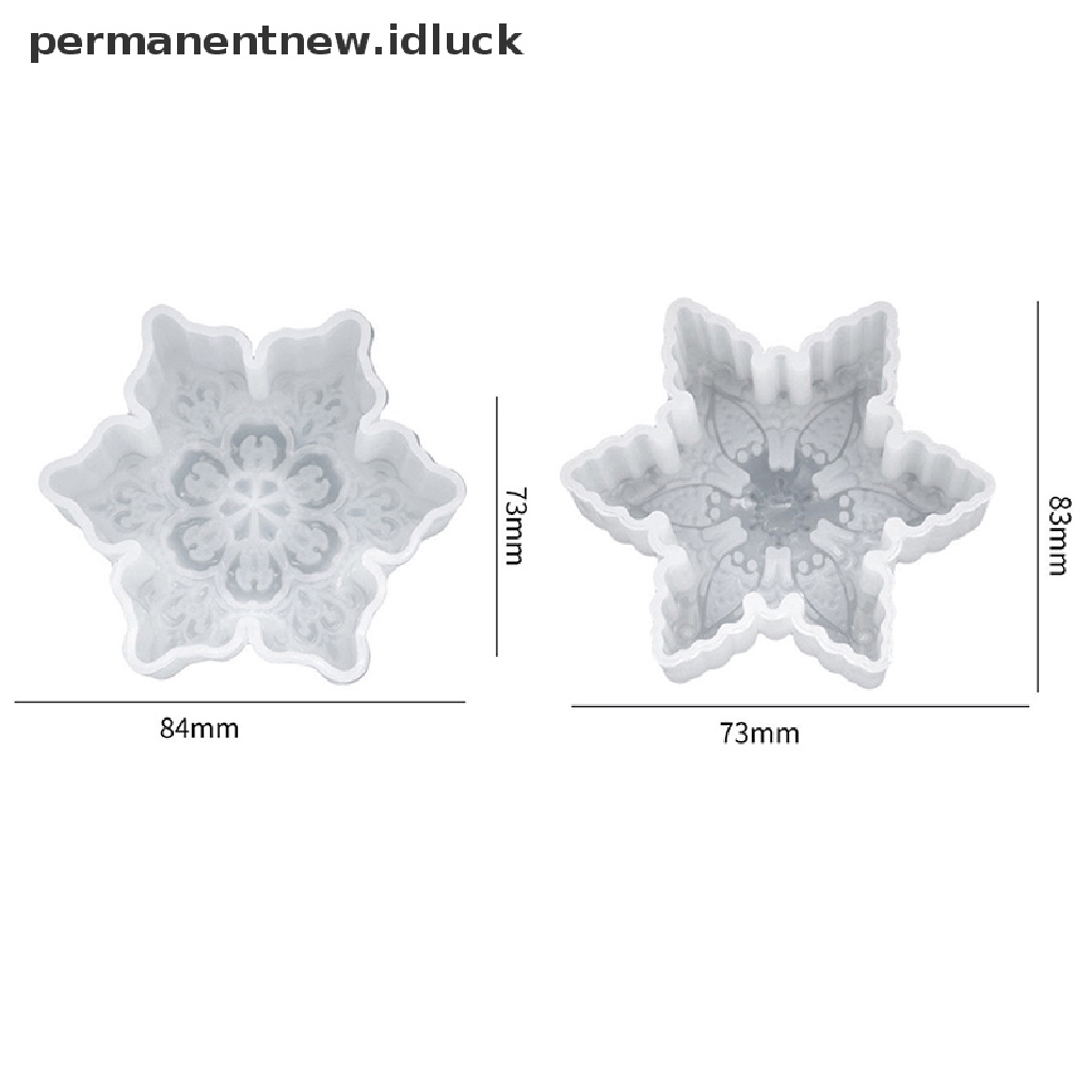Cetakan Sabun / Cokelat / Permen Bentuk Snowflake Natal Bahan Silikon