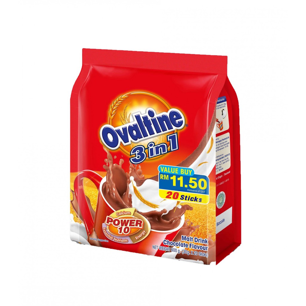 

Ovaltine Malaysia 3in1 30 gram x 20 sticks (600 gram)