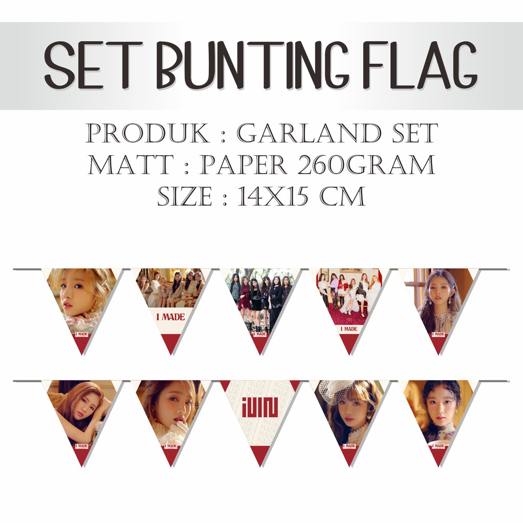 Bungting Flag Kpop Murah Garland (G)I-Dle I Made Gidle