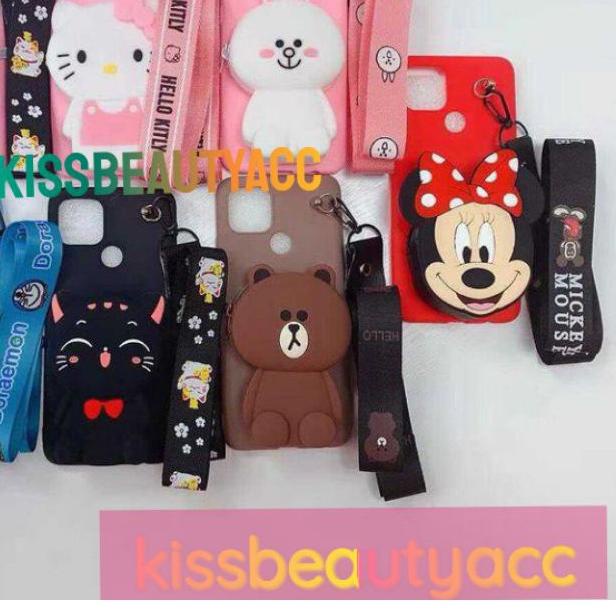 ➸ VIVO Y71/ Y81/ Y83/ Y19/ S1/ S1 PRO/ V17/ V19/ SOFT CASE KARAKTER/ BONEKA DOMPET KOIN/ COIN + GANT