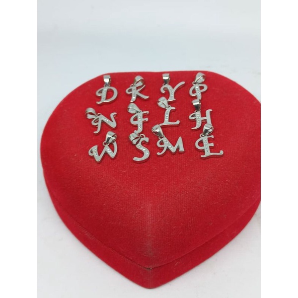 KALUNG PERAK ASLI SILVER 925 LAPIS EMAS/KALUNG RANTAI JEDAR+LIONTIN HURUF LATIN MP/ASLI SILVER/FASHION WANITA TERBARU