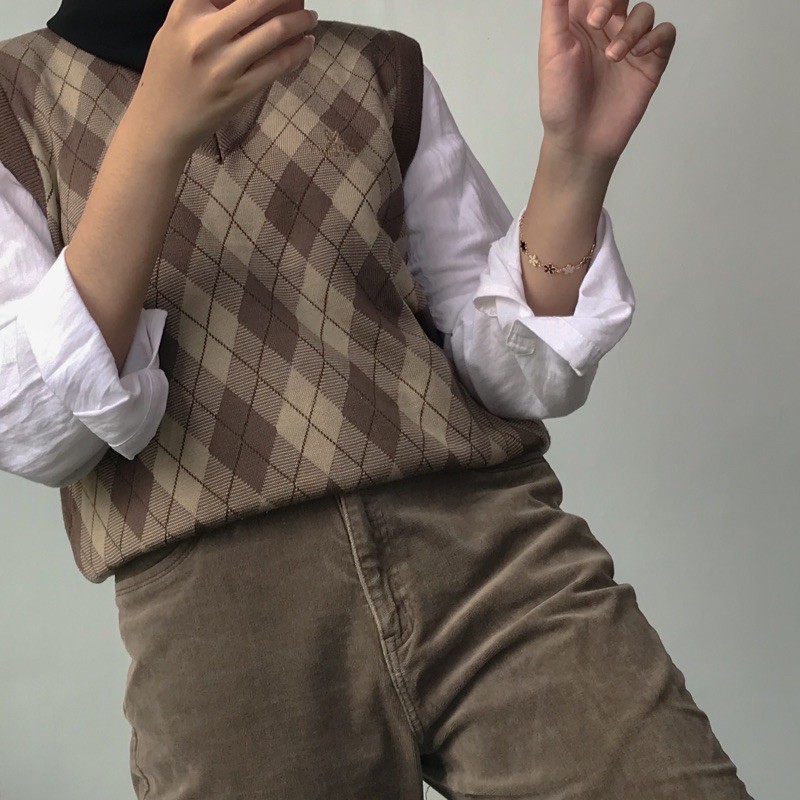 brown argyle vest payment