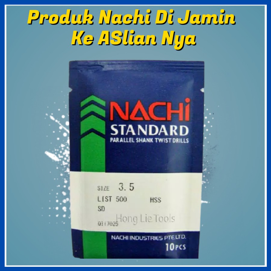 NACHI 3.5 MM MATA BOR BESI BETON HSS ASLI ALAT PERLENGKAPAN RUMAH PERTUKANGAN PERKAKAS TANGAN ORIGIN