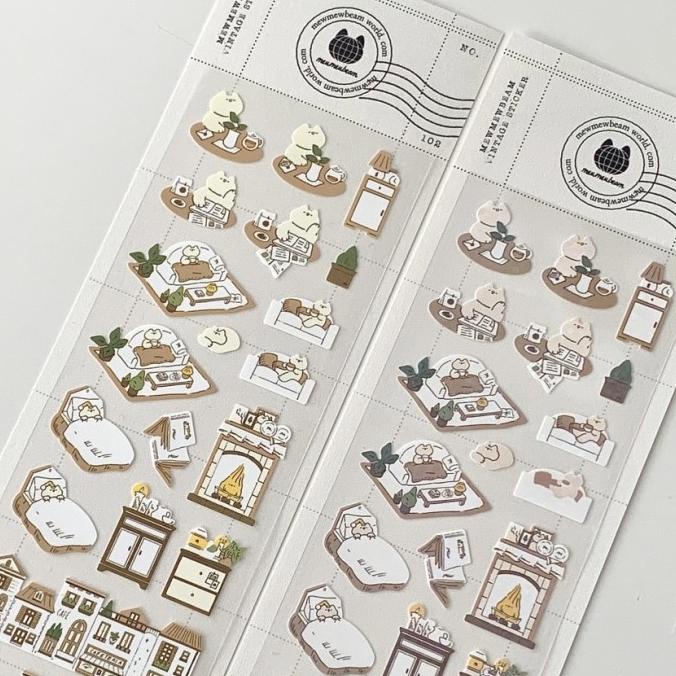

(BISA COD) Mewmewbeam Stay at Home Sticker TERBATAS Kode 1307