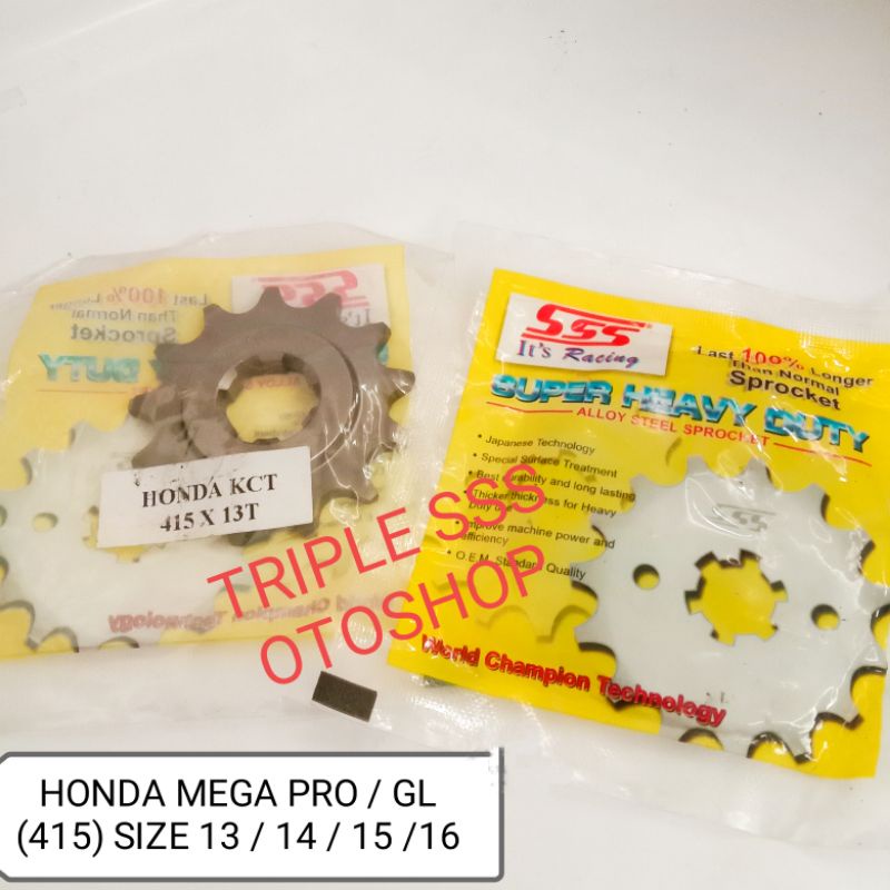 GEAR GER GIR DEPAN SSS RACING (415) HONDA MEGA PRO / GL SIZE 13/14/15/16