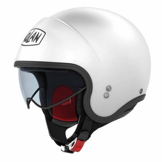 Helm Half Face Nolan N21 Classic 005 Metal White Helm Retro Klasik SNI