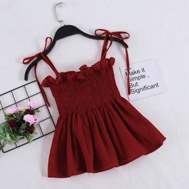 HERA TOP / BAJU ATASAN WANITA SEXY MURAH TERBARU / BLOUSE SABRINA 822 CASUAL TALI MODEL KOREA STYLE 