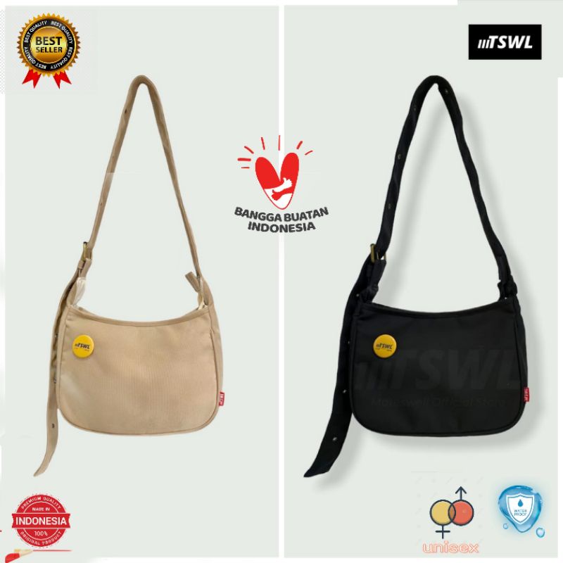 [COD] Mateswell Tas Selempang Bahu Korea Pria Wanita Unisex Kanvas Anti Air/Waterproof PM01