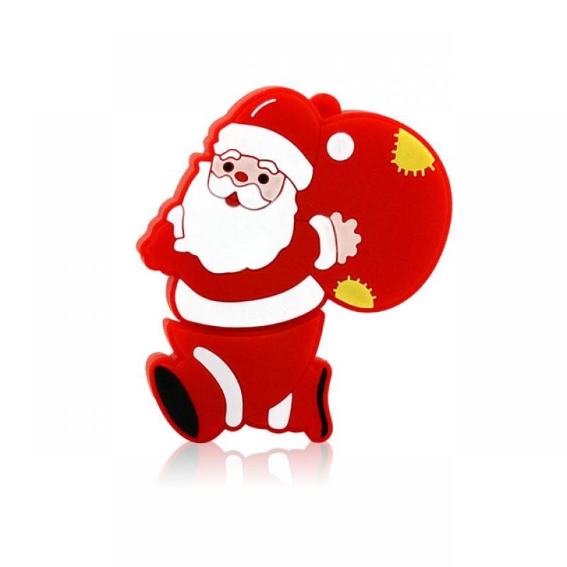 Flash Disk USB 2.0 Kapasitas 1TB Bentuk Kaos Kaki Santa Claus / Rusa / Snowman Untuk Natal