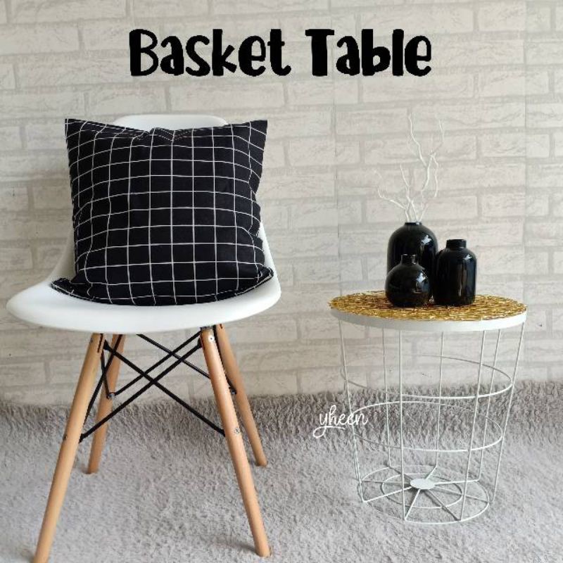 Basket Table Storage Table Meja Penyimpanan Meja Serbaguna  Meja Keranjang