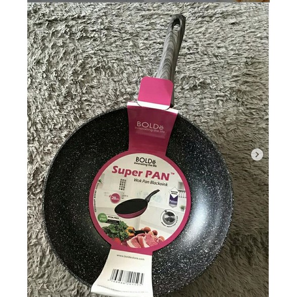 WOK ( WAJAN ) 28 cm, Granite BLACKPINK Original BOLDe