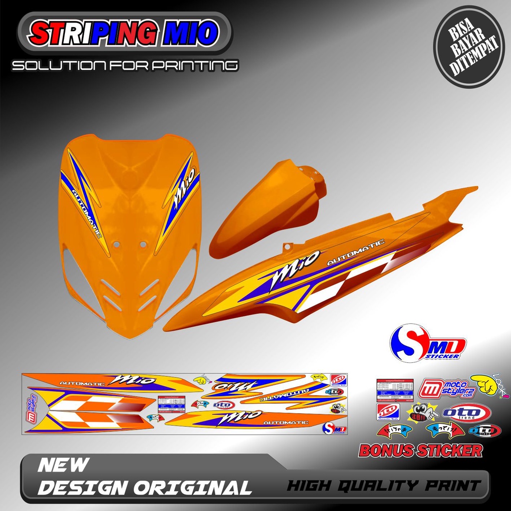 striping variasi mio smile / mio sporty keren sticker lis bodi mio