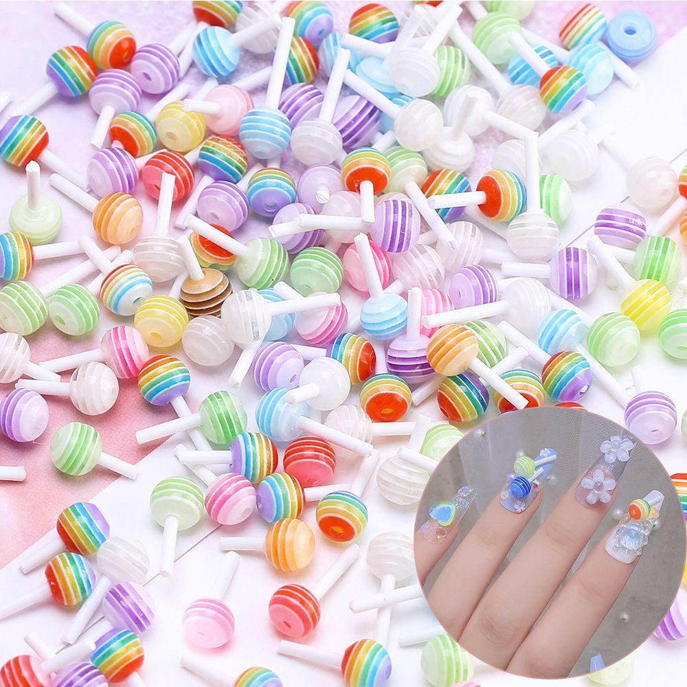 20pcs Charms Bentuk Lollipop Untuk Dekorasi Manicure