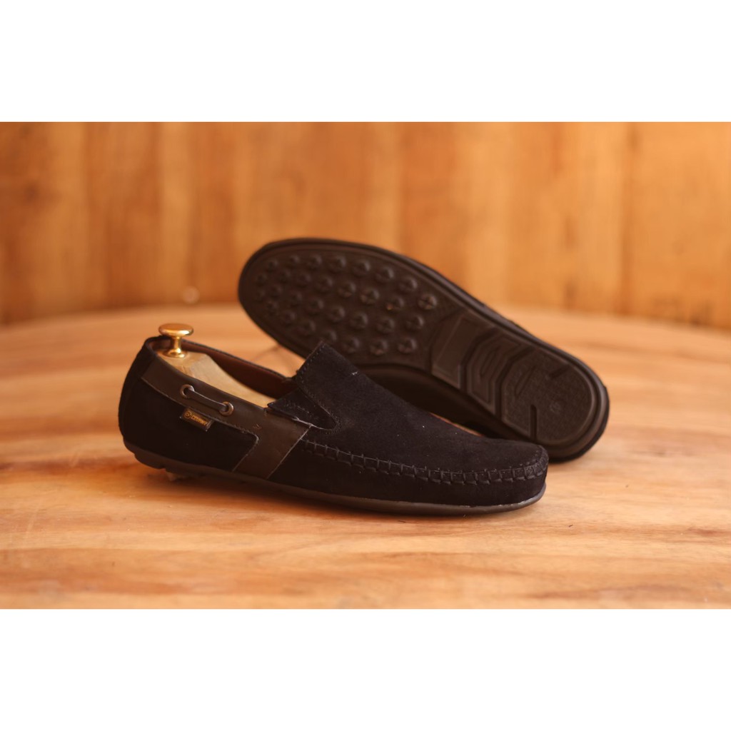 Sepatu Pria CEVANY ASTA Sepatu Slip On Bahan Kulit SUEDE Sepatu Santai TERLARIS