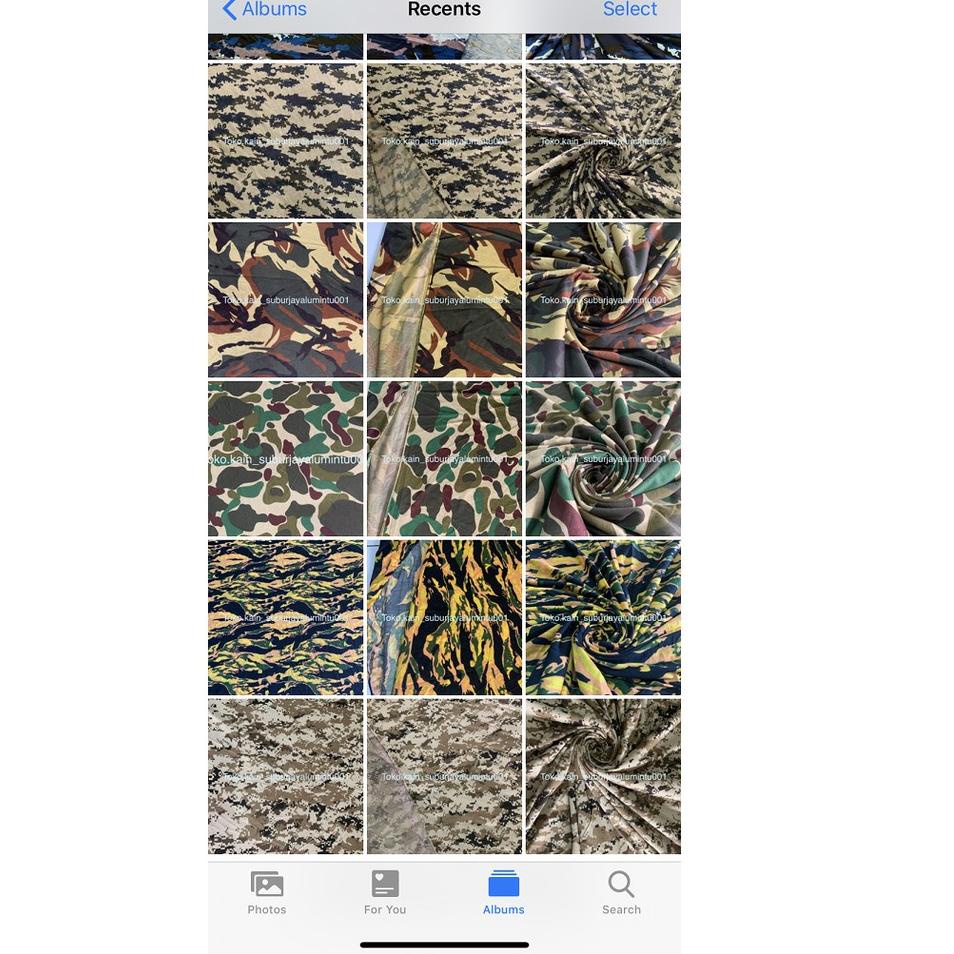 ✧ KAIN KAOS LORENG ORI/ ARMY / BAHAN DORENG / LORENG KAOS / KAIN ANGKATAN / ABRI / POLY 30S ➮