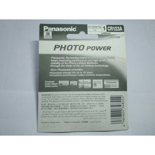 Baterai Batre Photo CR123A CR 123 3v 3 v Panasonic