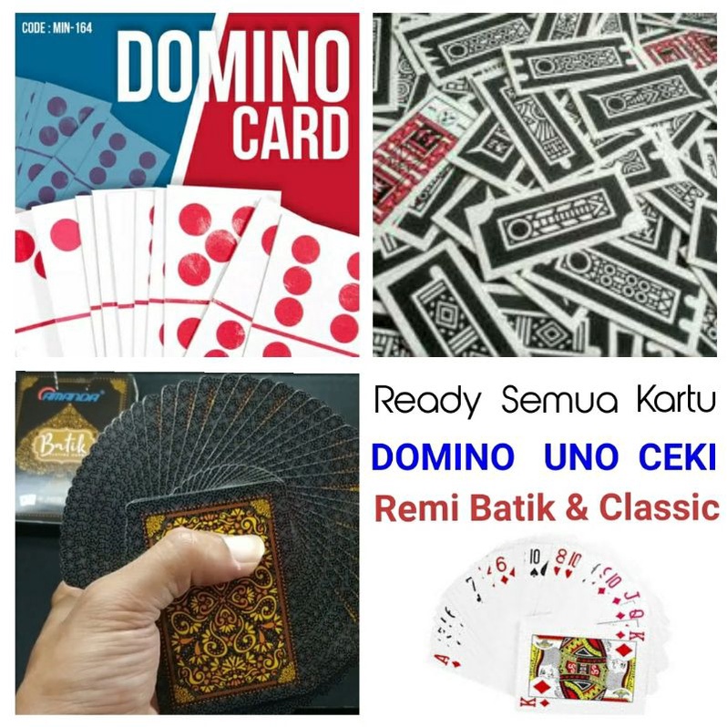 Permainan Kartu Domino - Kartu Remi Batik - Ceki - Kartu Uno