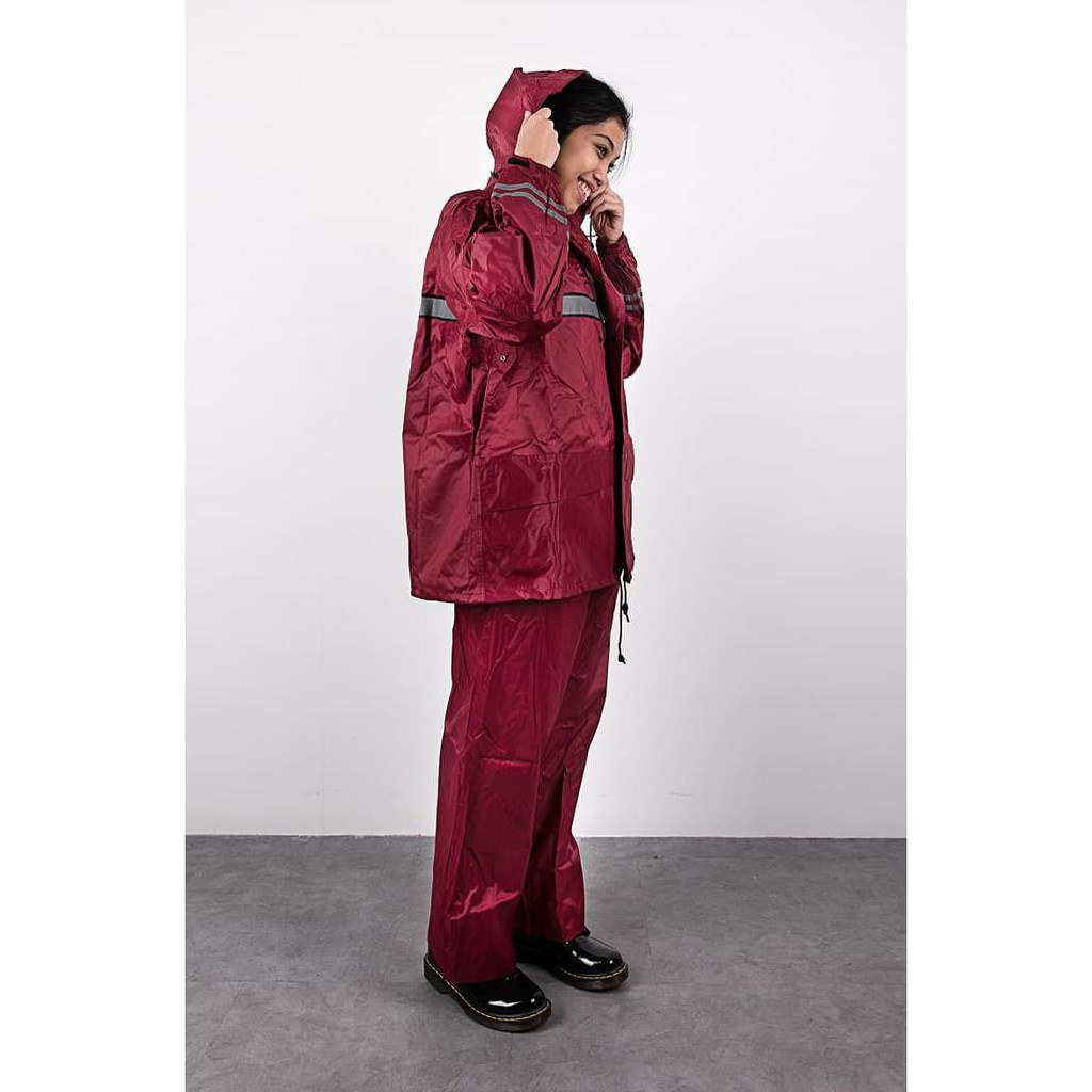 PREMIUM  Jas hujan setelan / jas hujan jaket celana / GRC - JD1111 - Hitam, M