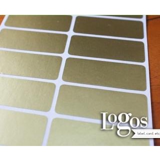 

✹ Gold LARGE Doff. Label nama waterproof. Sticker glossy emas brand merk ❁
