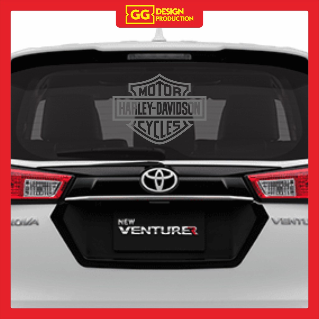 stiker cutting harley davidson untuk kaca mobil belakang | stiker kaca mobil keren