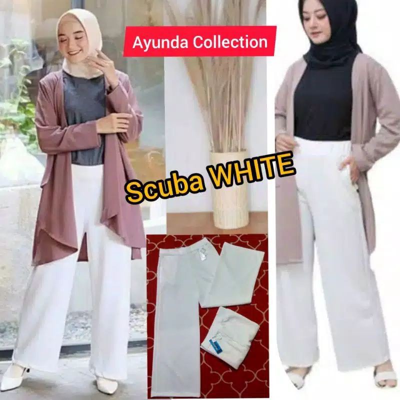 promo.... SCUBA KULOT (PUTIH)//CELANA WANITA
