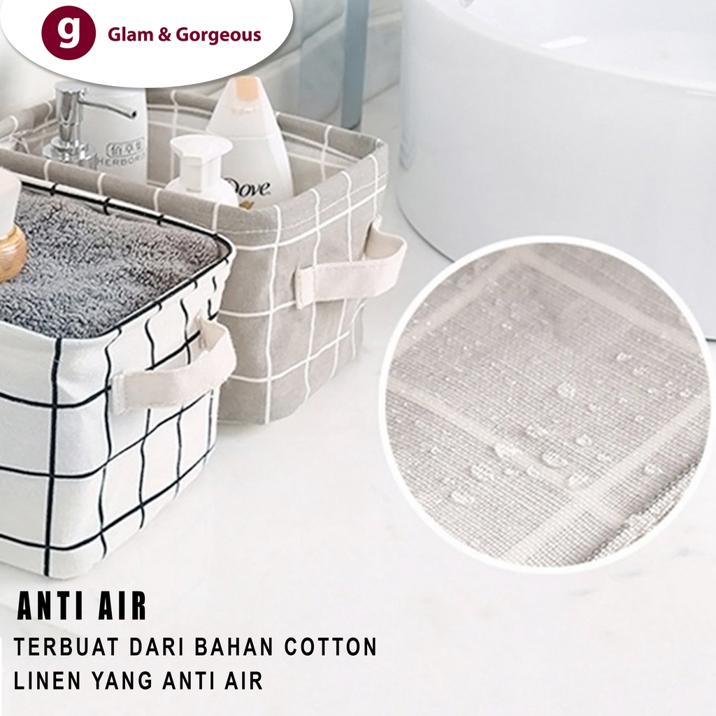 Keranjang Mini Tempat Penyimpanan Dekstop Storage BS002 Bisa Dicuci