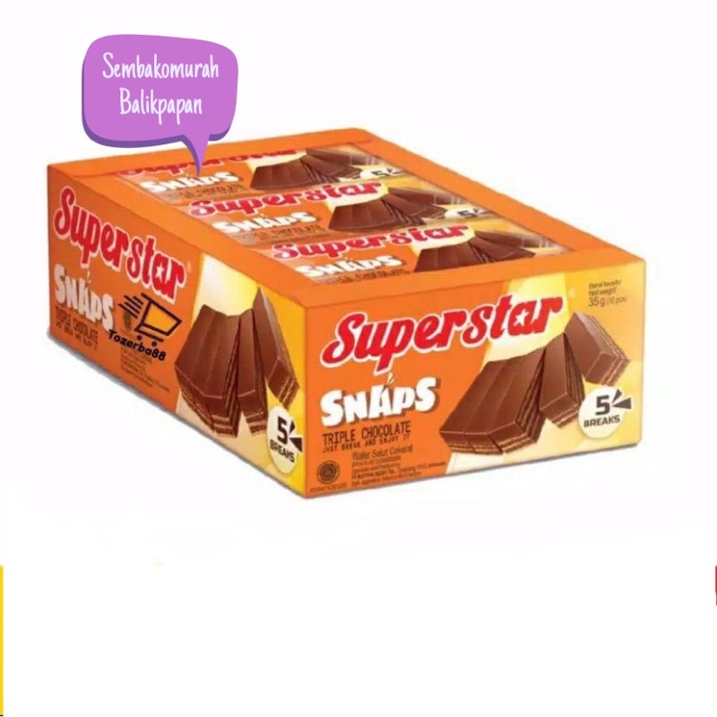 

superstar snap wafer salut coklat 12 x 28gr