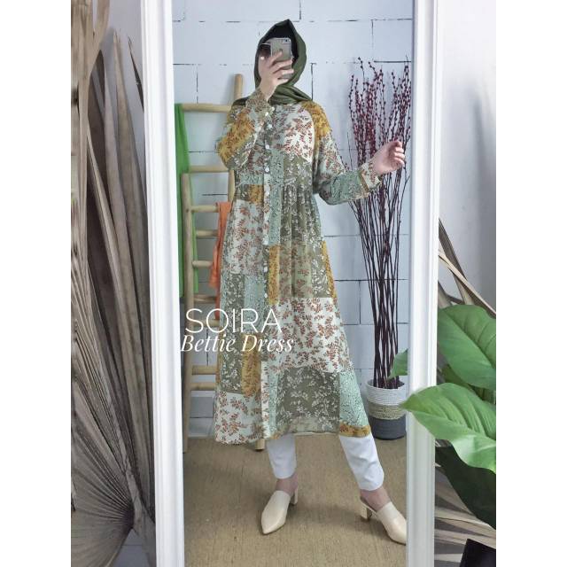 Tunik ceruty motif  import