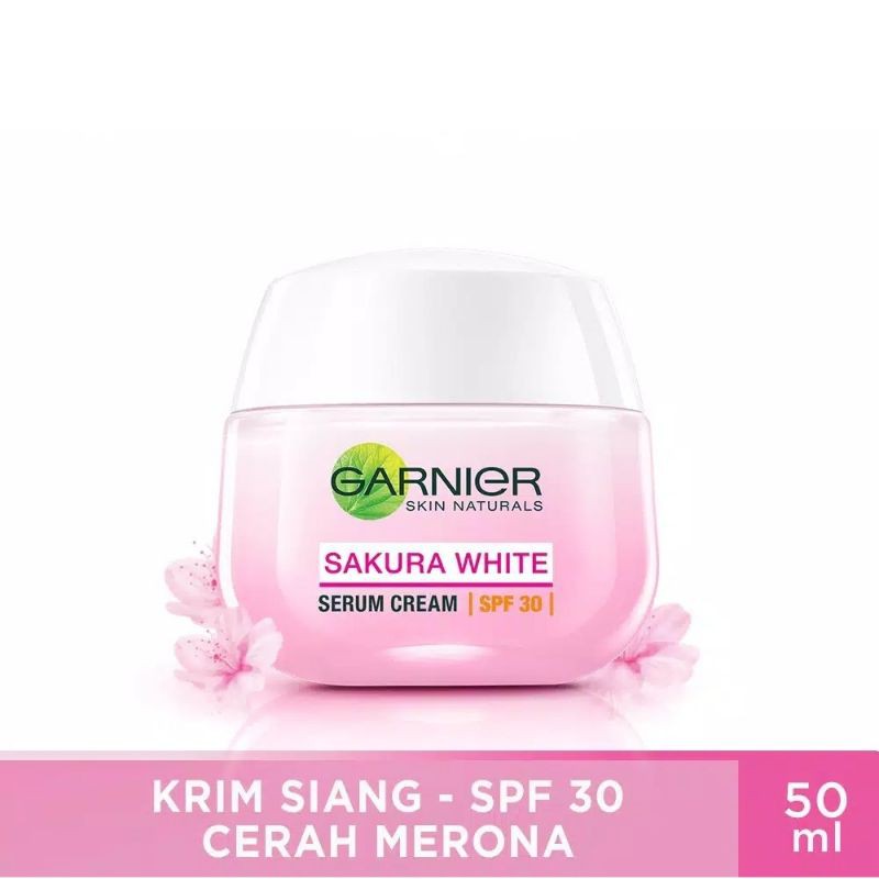 Garnier Sakura White Day | Night Cream | Krim Siang Malam - Kemasan Jar 50ml