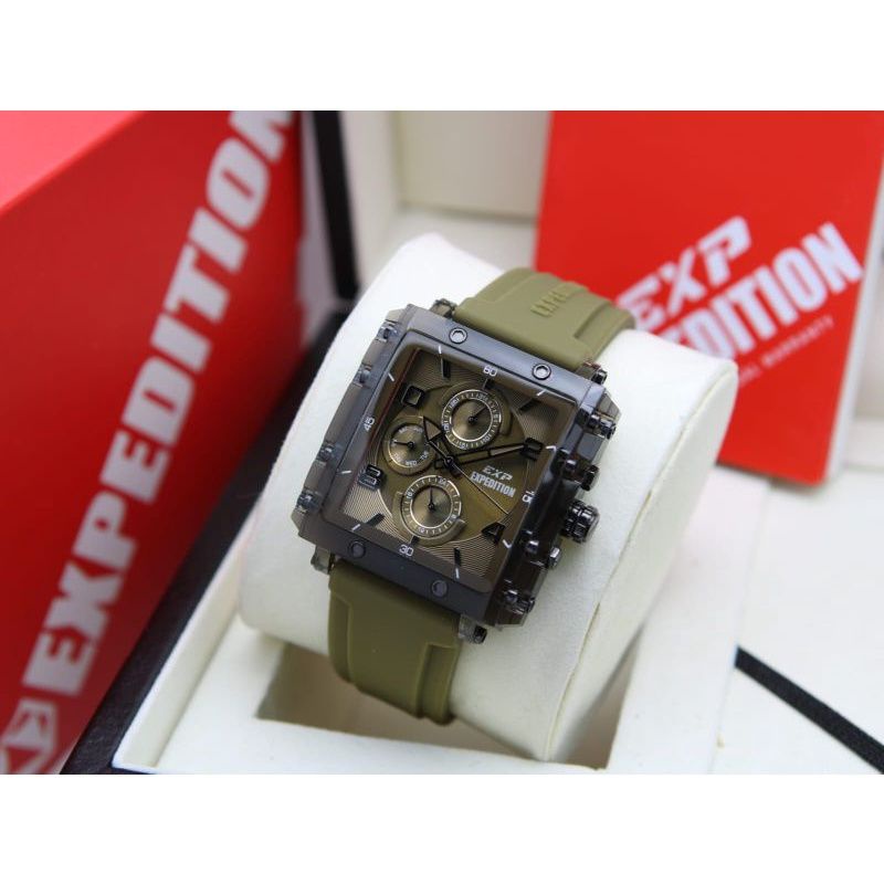 EXPEDITION WANITA E 6808 HIJAU ARMY JAM TANGAN WANITA EXPEDITION