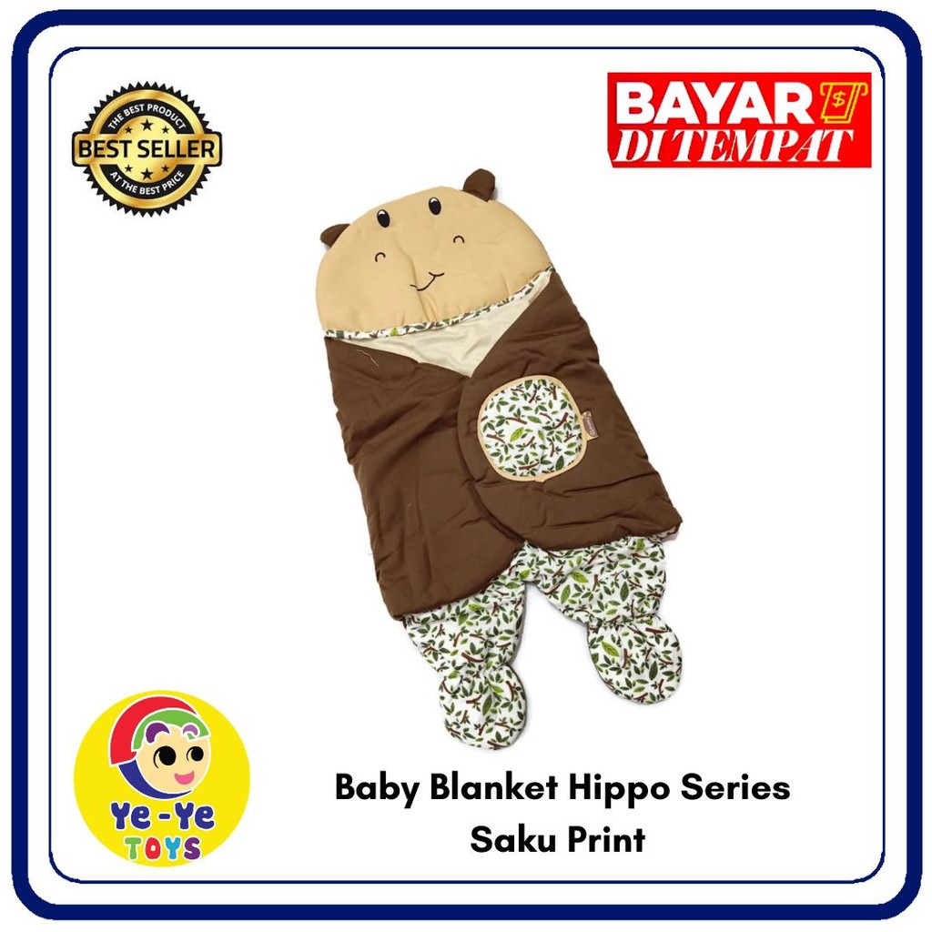 Baby Blanket Hippo Series Saku Print Slimut Snobby Shopee Indonesia