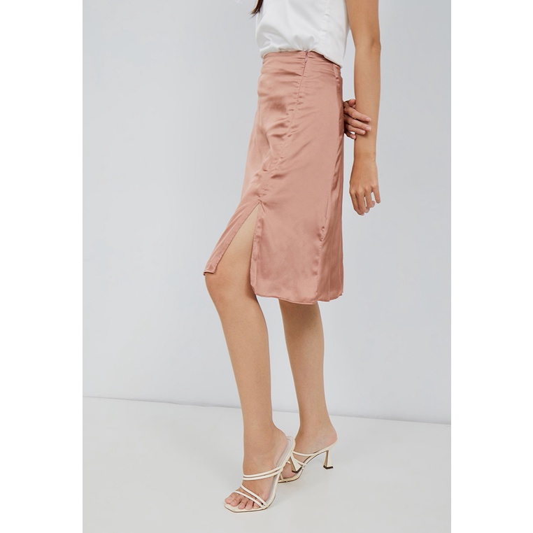 Satin Midi Skirt