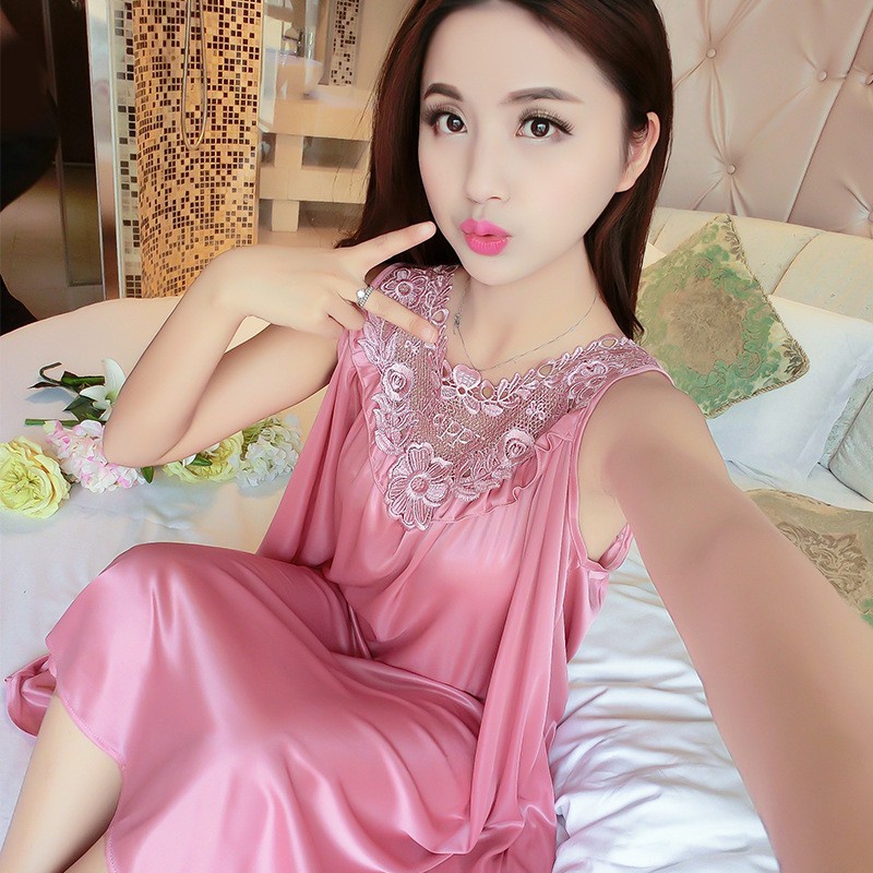 Victoria Baju Tidur Pakaian Wanita Lingerie Dress Wanita Bahan Sutra Import 4002