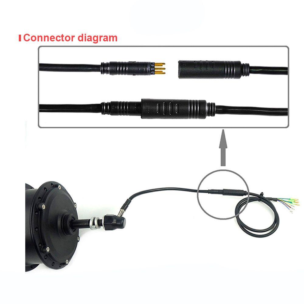 R-FLOWER Kabel Adaptor Motor E-Bike Waterproof Konektor Diagram Extension Wire Hall Sensor