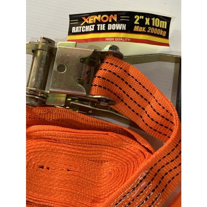 Ratchet Tie Down Lashing Belt Tali Pengikat Muatan Barang XENON 2&quot;x10m