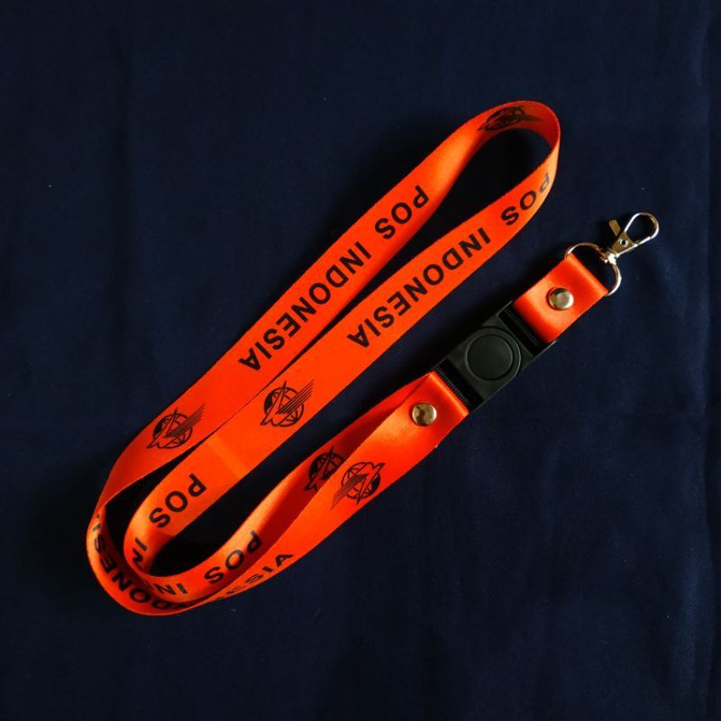 

Lanyard POS INDONESIA tali lanyard DISTRO gantungan kunci name tag id card kartu nama / tali lanyard gantungan leher