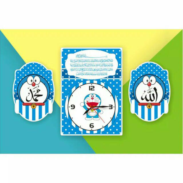Jam Dinding 1 Set Karakter Doraemon