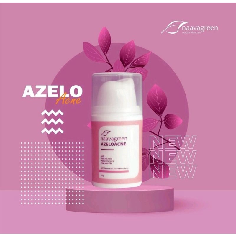 NAAVAGREEN ACNE SERUM / SERUM PAGI JERAWAT /AZELO ACNE