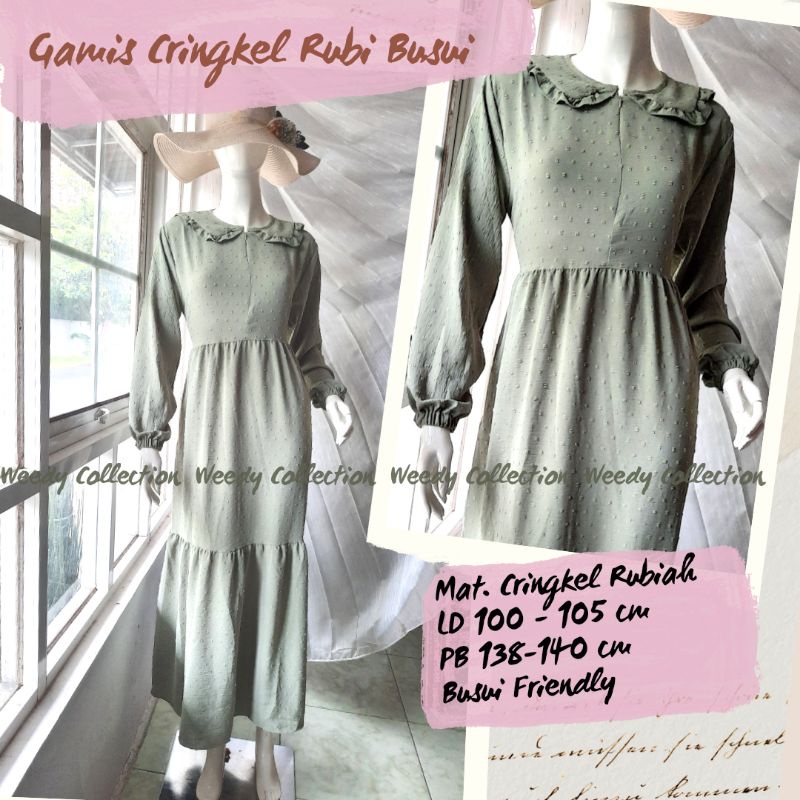 Gamis Crinkel Cringkel Ogura Uragiri Ruby Rubiah Premium Zara Busui