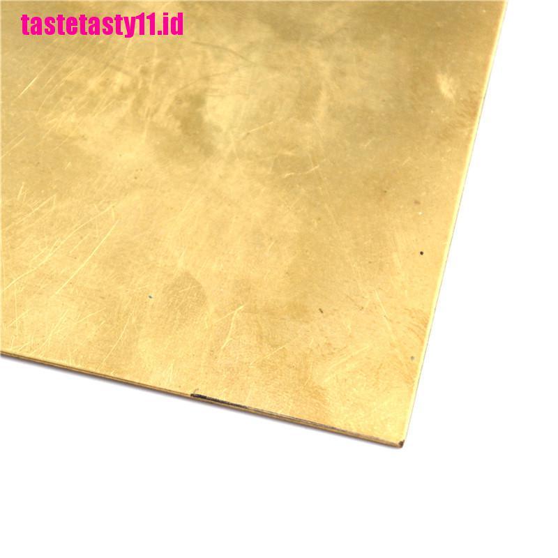【TTID】Brass Metal Thin Sheet Foil Plate Thick 0.5mm/0.8mm/1mm/2mm 100X100mm DIY