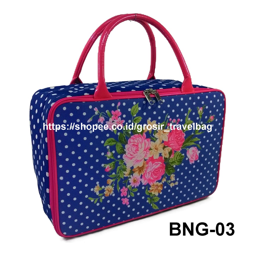 Travel bag kanvas bunga/flower