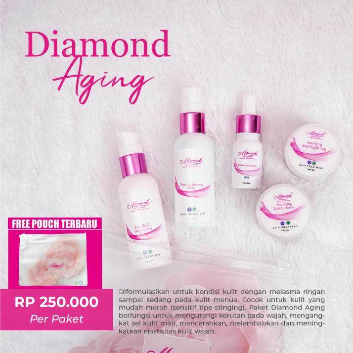 Marwah Paket Diamond Anti Aging Atasi Flek Hitam Dan Kerutan Free Pouch Shopee Indonesia